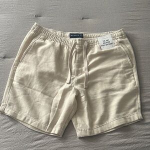 Abercrombie & Fitch Beige Drawstring Shorts